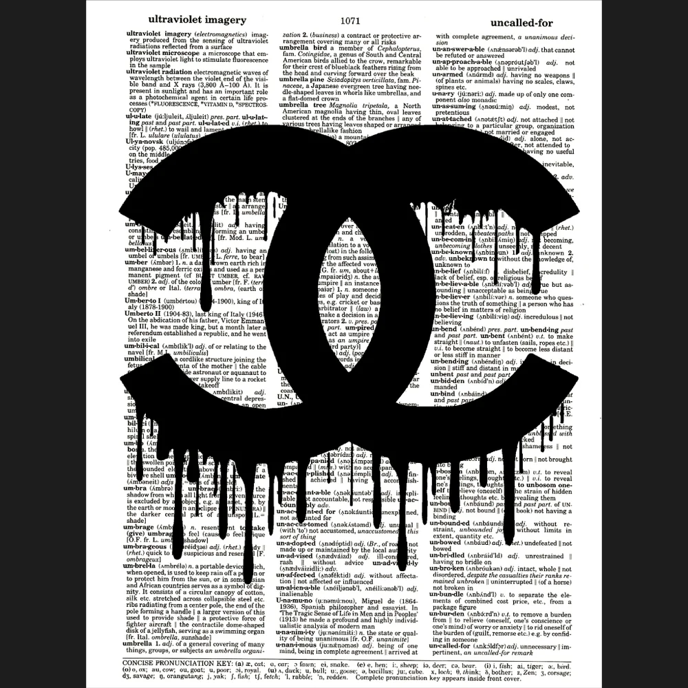 CC Dripping Fashion Dictionary Art Print
